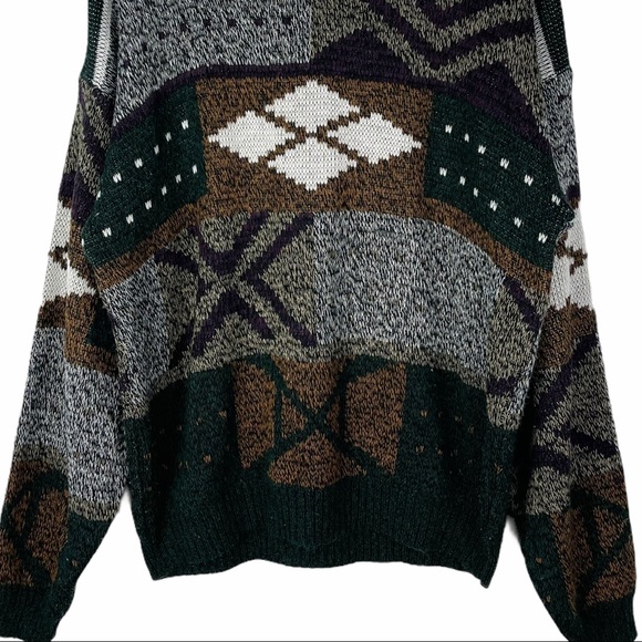 Sold🥀 Vintage Grandpa Dad Pullover Chunky Knit Sweater - Picture 4 of 8